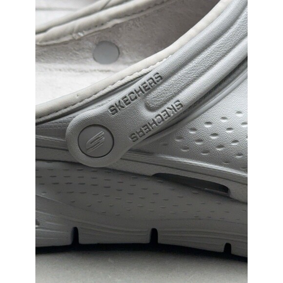 SKECHERS Foamies Slip On CLOG Sandals in GRAY - Faux Fur Lined Men\'s 13 US main image 5